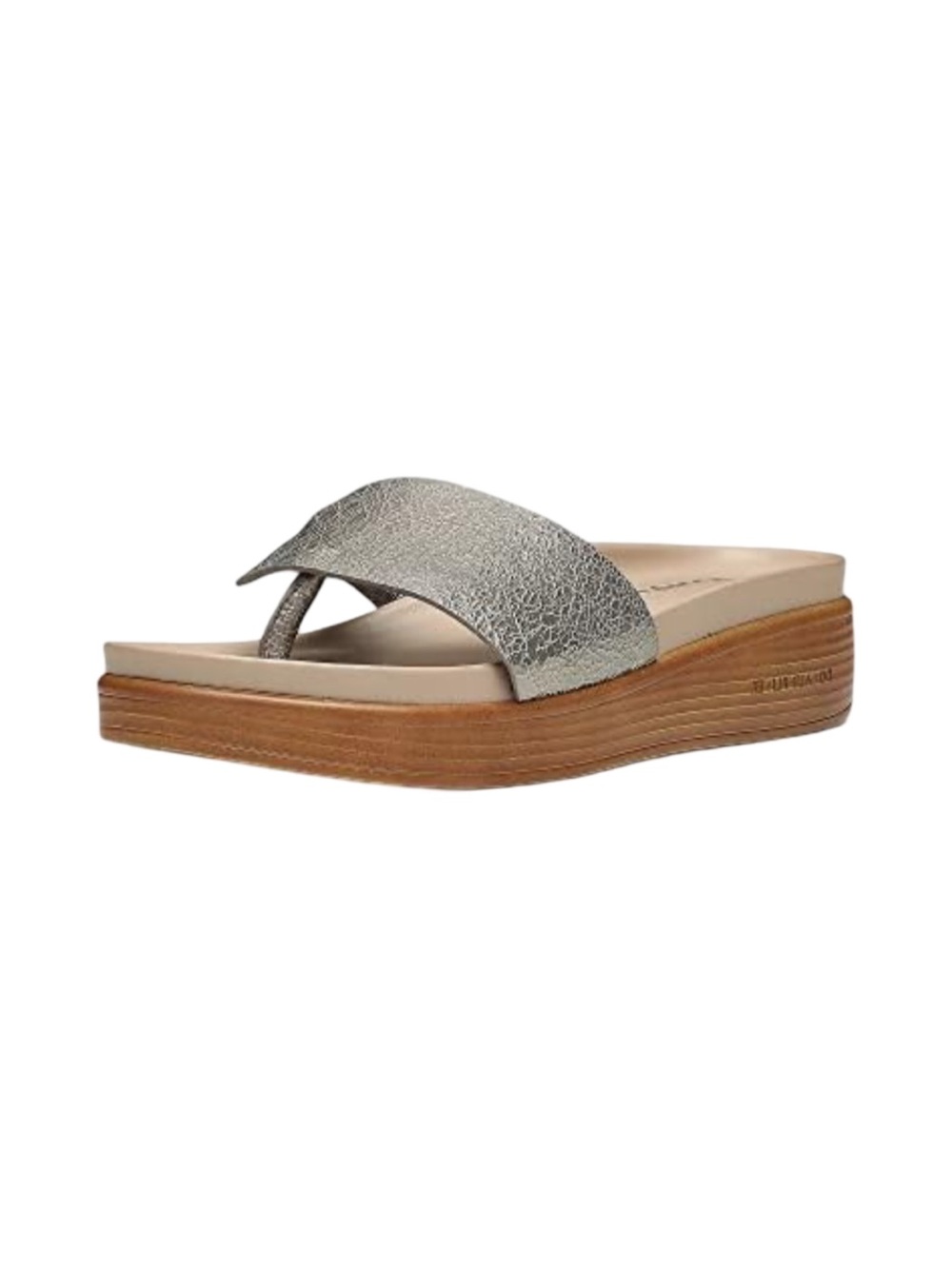 Donald Pliner Fifi Slides in Metallic Leather Upper